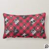 Red Buffalo Plaid | Monogram & Photos Christmas Lumbar Pillow