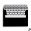 Black & White Stylish, Trendy Geometric Pattern Envelope