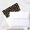 Elegant Black & Gold Pet Prints, Dog Bone & Stars Envelope Liner