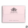 Modern Blush Pink Pine Trees & Stars Christmas Envelope
