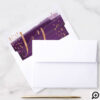 Joy | Purple Watercolor Ombre Wash Snowflakes Envelope Liner