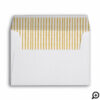 Chic & Trendy Gold Stripe Pattern Family Monogram Envelope