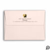 Gold & Black Reindeer & Hearts Confetti Pattern Envelope