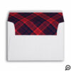 Red & Navy Blue Lumberjack Plaid Pattern Envelope