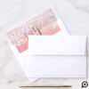 Joy | Pink Blush Watercolor Ombre Wash Snowflakes Envelope Liner