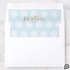 Let it Snow Holiday Watercolour Snowflake pattern Envelope Liner