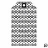 Black & White Trendy, Elegant Geometric Christmas Gift Tags