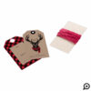 Cozy & Warm | Red Buffalo Plaid Reindeer Monogram Gift Tags