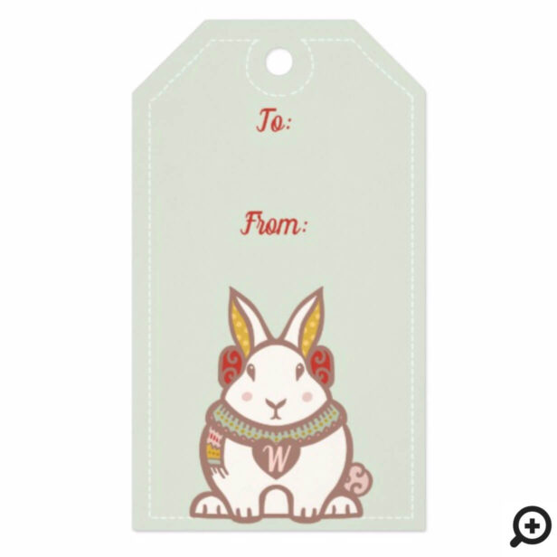 Cute Woodland Forest Bunny Rabbit Christmas Gift Tags