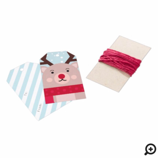 Merry Little Christmas | Cute Reindeer Holiday Gift Tags