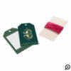 Joyous Wishes | Gold & Green Reindeer Monogram Gift Tags