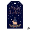 Starry Night Merry Christmas Tree Reindeer Gift Tags