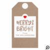 Merry & Bright Christmas Calendar Countdown Gift Tags