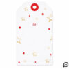 From Santa | Red and Gold Stars & Dots Holiday Gift Tags