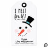 I melt for You | Frosty Jolly Snowman Christmas Gift Tags