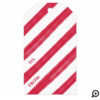 Merry Kissmas | Red & White Stripe Christmas Gift Tags