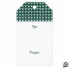 Cozy Dark Green Christmas Knitted Sweater Monogram Gift Tags