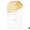 Joy | Pale Yellow Watercolor Ombre Wash Snowflakes Gift Tags