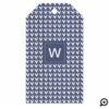 Cozy Grey Blue Christmas Knitted Sweater Monogram Gift Tags