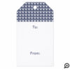 Cozy Grey Blue Christmas Knitted Sweater Monogram Gift Tags