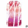Watercolour Magenta Wash Birch Trees & Gold Doves Gift Tags
