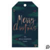 Merry Christmas Trendy Festive Winter Pine Foliage Gift Tags