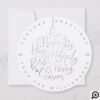 Elegant Silver Greetings Typography Ornament Photo Holiday Card