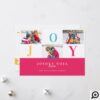 Bright, Colourful & Joyous Three Grid Photo Holiday Card