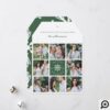 Modern Snowflake Eight Photo Collage Grid Photo Holiday Card