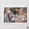 Merrily Ever After Wood & Gold Newlyweds Photo Holiday Card