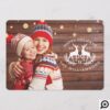 Reindeer Family Emblem Red Sweater Holiday Photo