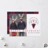 Plaid Red Nose Reindeer Vintage Holiday Photo Card