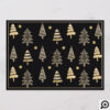 Elegant Modern Gold & Black Holiday Photo Card