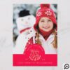 Red Cozy Festive Sweater | Holiday Joy Photo Card