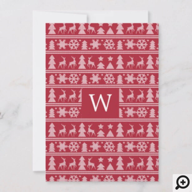 Merry & Bright | Dachshund Christmas Sweater Holiday Card