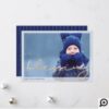 Blessing | Cozy Warm Blue Sweater Christmas Photo Holiday Card
