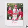 Fun & Cheery Santa Claus Character Christmas Photo Holiday Card