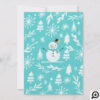 Jolly Snowman Christmas Winter Scenery Photo Card