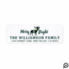 Merry & Bright | Deep Green Plaid Wilderness Moose Label