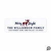 Merry & Bright | Red Navy Plaid Wilderness Moose Label