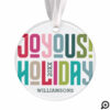 Joyous Holiday! | Bright Multicolor Family Photo Ornament