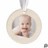 Shape: Circle Capture wonderful family memories with a personalized acrylic ornament. A classy ribbon makes it easy to display this fantastic keepsake. Dimensions: 2.87"l x 2.87"w x .187"d Made of ultra-durable acrylic Produced using the AcryliPrint®HD printing process; printing on both sides