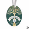 Green & Gold Family Tree | Baby's First Christmas Ornament