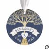 Navy & Gold Family Tree | Baby's First Christmas Ornament