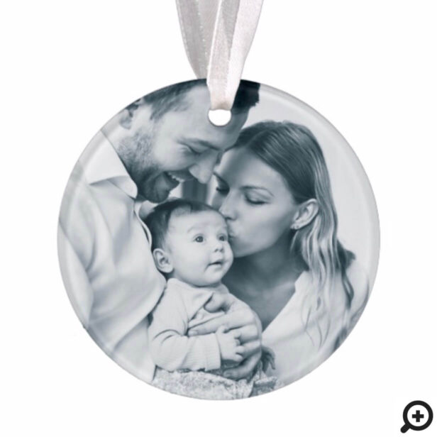 Navy & Gold Family Tree | Baby's First Christmas Ornament