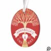Red & Gold Family Tree | Baby's First Christmas Ornament