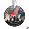 Black & White Pine Tree Forest Holiday Photos Ornament