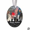 Black & White Pine Tree Forest Holiday Photos Ornament