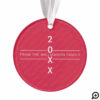 Modern & Colorful Joy Red Ornament | Holiday Photo