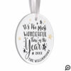 Modern Most Wonderful Time of The year photo Ornament